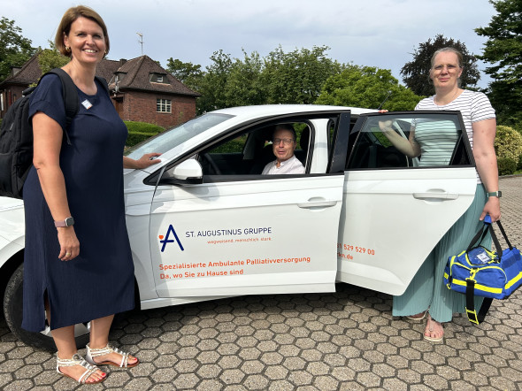 SAPV gestartet (von links): Dr. Isabel Rasch, Dr. Franz-Josef Esser und Tanja Schneider versorgen schwerstkranke Patienten im Rhein-Kreis Neuss.